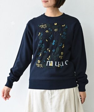  〈コットン100% 12.7オンス生地＆裏面パイル〉筆記帳刺繍のスウェット