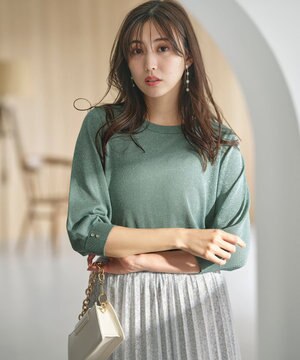  【洗える】ラメ プルオーバー