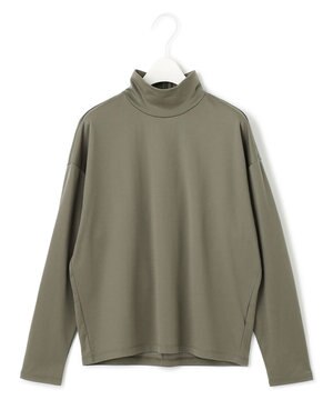  【洗える】リバーストレッチジャージー ハイネックプルオーバー