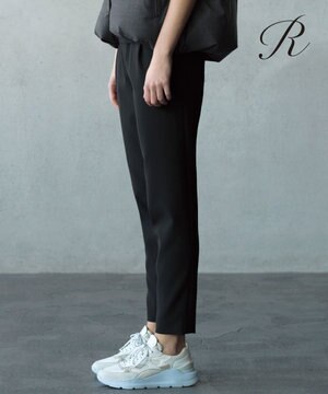  【R(アール)】ライトダブルクロス ドロスト テーパードパンツ