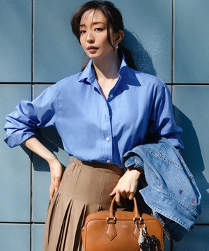 【一部予約/見上愛さん着用/VERY掲載】CANCLINI シャーティング ベーシックシャツ