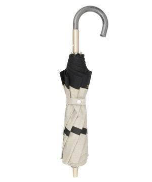  FURLA 晴雨兼用日傘 折りたたみ傘 シャンブレー切継 ／遮光 遮熱 UV