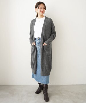  〈大草直子さんアドバイザー〉【天然素材】ベビーアルパカ ローゲージニットコート