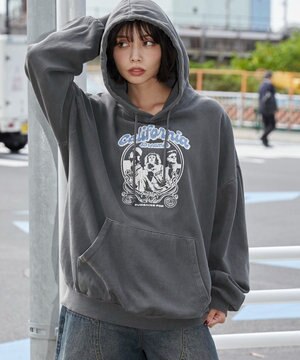  【ユニセックス着用ITEM】ピグメントグラフィックプルパーカー