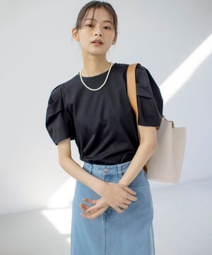  GIZAコットンタックスリーブ Tシャツ