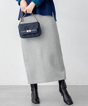 【洗える】コットンエアーダンボール Iライン スカート