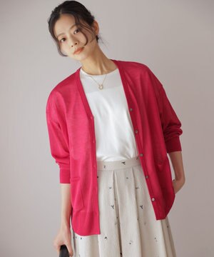  【先行予約】シアーニットVネック カーディガン