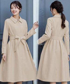  【洗える】ステンカラードレスコート