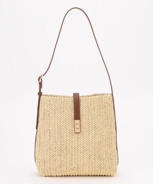  フェイクラフィアワンショルダーバッグ