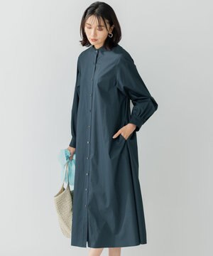  【洗える】コンパクトコットンツイル シャツ ワンピース