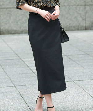 【洗える】シェルタリングドライサテン タイトスカート