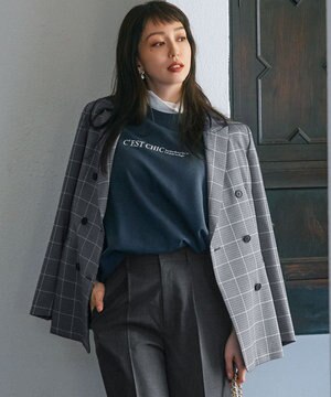  【洗える】ライトコットンテリー ロゴ カットソー