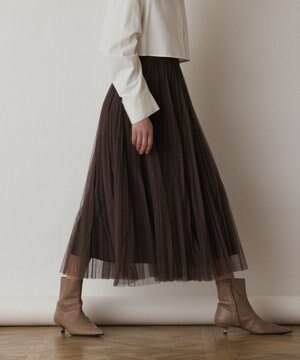  チュールマチプリーツスカート