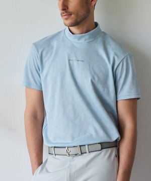  エレガントカモ柄ジャガードモックネックTシャツ ZHG-M5S8b 82957