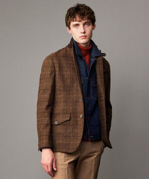  【キングサイズ・ツィード/UKファブリック】 ツイード　ウィンドーベン ジャケット