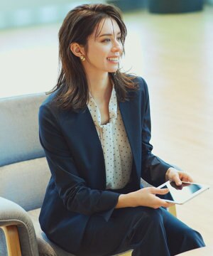  【セットアップ対応/洗える】ストレッチポンチ ノーカラー ジャケット