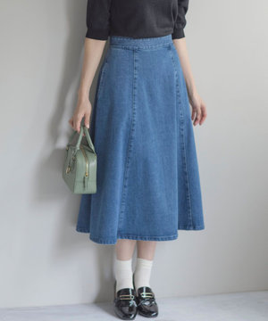 ライトデニム フレアスカート