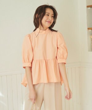  【新色追加・ONWARD CROSSET MAG掲載】バックリボンパフスリーブ ブラウス