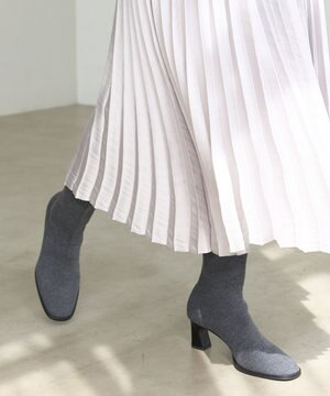 【洗える】ウール混 ストレッチブーツ