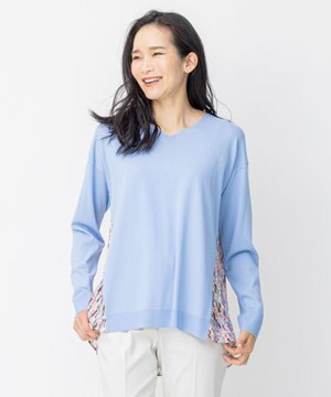 【Sサイズ有】ERICA フラワープリント コンビ ニット