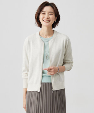 【洗える】ラメニット ブルゾン