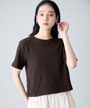  レースショート丈Tシャツ