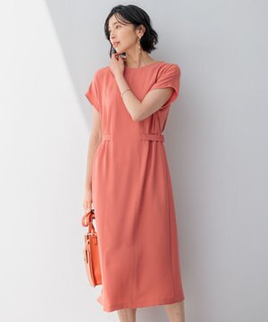  【撥水加工/洗える】キューティクルストレッチツイル ワンピース