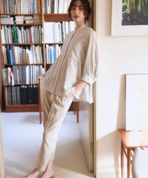  【先行予約】ライトリネンライクテーパード パンツ