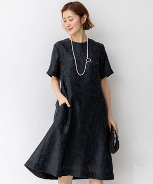 【APPLAUDIR】シアーフラワージャカード ドレス