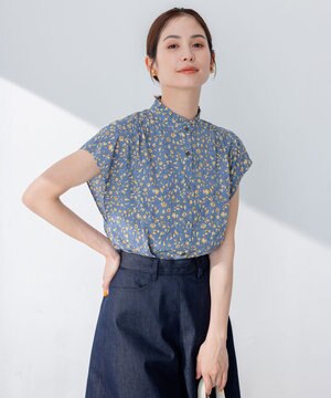 【大人気シリーズ】ギャザーライトデシン ブラウス