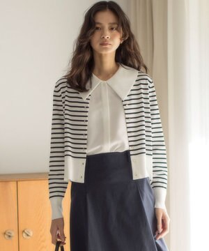 フラワーメタル ニット カーディガン