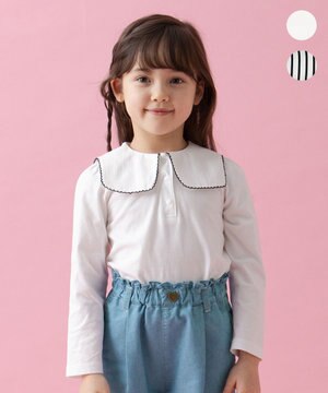  セーラー襟付き 長袖 トップス