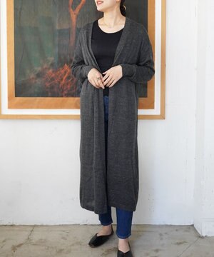  〈大草直子さんアドバイザー〉アルパカシルクニット ロングカーディガン