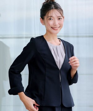  【ストレッチジョーゼット】フレアジャケット