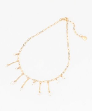  【VELATTI】Links short チェーン with 淡水パール ネックレス