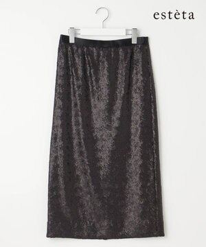  【エステータ】シークインジャージー スカート