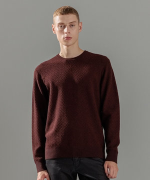 【イージーケア】 ヴィスコースリンクス クルーネックニット