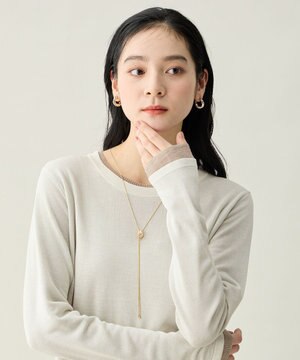  クリアトップラリエットネックレス