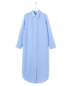  【WEB＆一部店舗限定】PreshrunkCupraStripe シャツワンピース