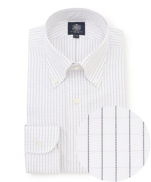  【PREMIUM PLEATS / 形態安定】スーピマコットングラフチェック シャツ / B.D.