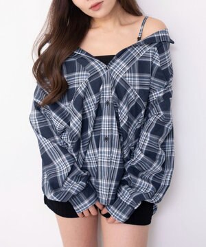  2WAYオフショルシャツ