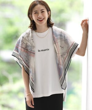 【一部予約】la maree オーバーサイズ ロゴ Tシャツ