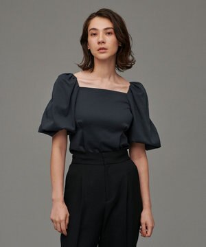 ダブルフェイスジャージー バルーンスリーブ カットソー