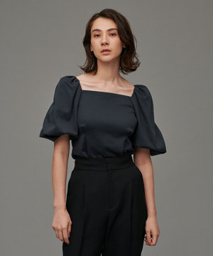 ダブルフェイスジャージー バルーンスリーブ カットソー