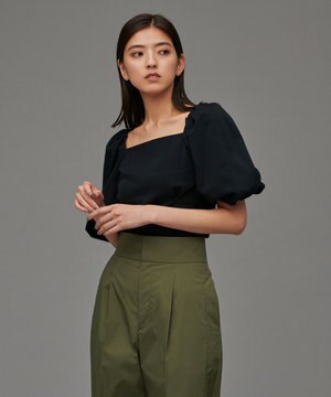 ダブルフェイスジャージー バルーンスリーブ カットソー