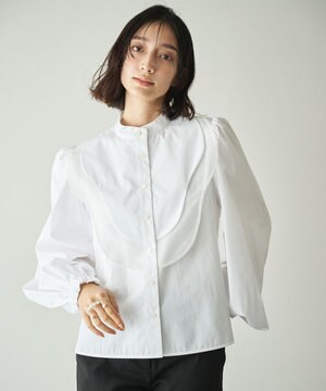 【洗濯機可能】ウェイビービブデザインブラウス