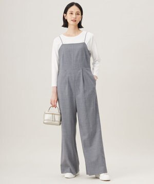  【洗える】ウォッシャブルウールサキソニー コンビネゾン