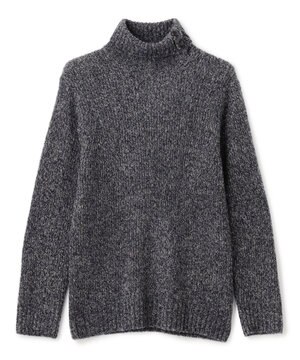 エクストラファインブークレ　タートルネックニット