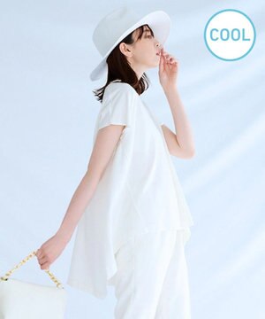  【新色追加！/接触冷感】マイビューティ バックフレアTシャツ