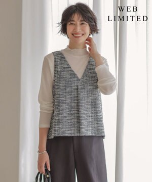  【WEB限定】ラメツイード ビスチェ